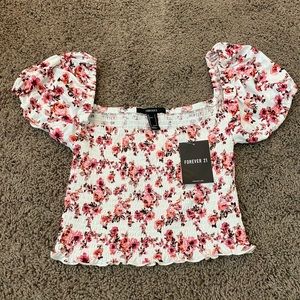 Forever 21 floral crop top